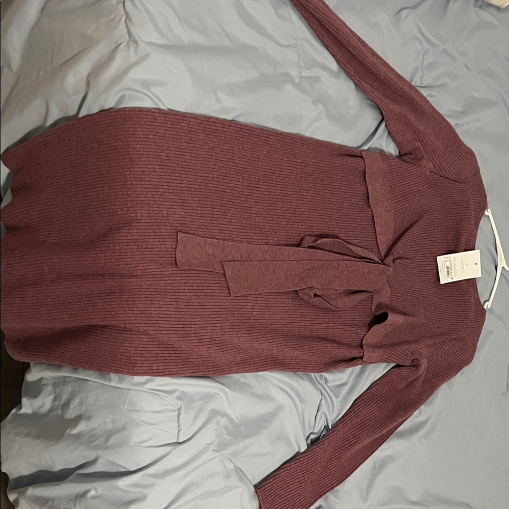 Elegant Women's Sweater in Rich Burgundy- maternity